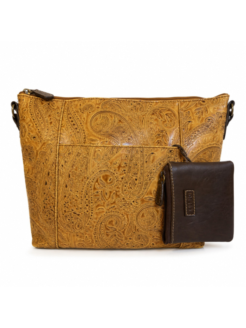 relic Embossed Paisley bag with wallet- Fossil group bag